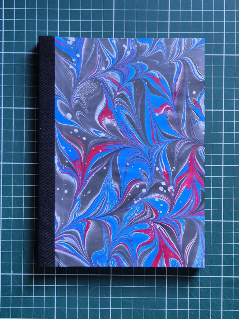 Marmorizado Preto e Azul
